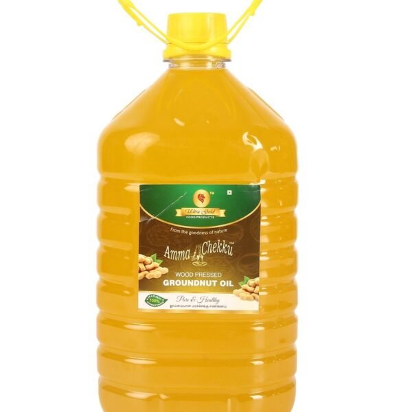 Amma Chekku Wood Pressed Groundnut Oil 5L, 5 LITERS